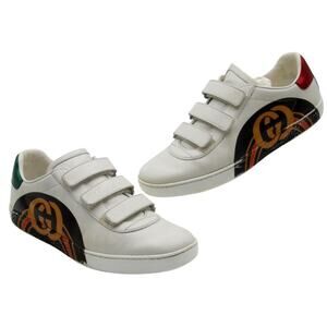Gucci Velcro New Ace 39 Leather Retro Gg Logo Sneakers GG-0203N-0002